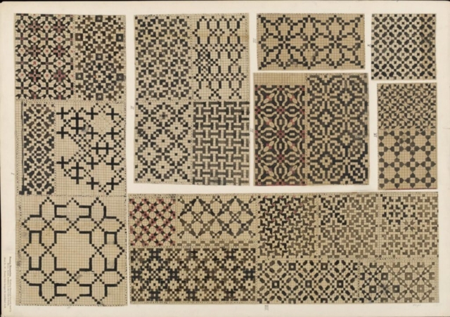 نمونه نقوش هندسی آجر کاری نما - اثر میرزا اکبر - موزه ویکتوریا وآلبرت