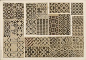 نمونه نقوش هندسی آجر کاری نما - اثر میرزا اکبر - موزه ویکتوریا و آلبرت